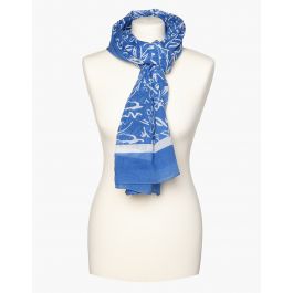 Foulard Bleu Coton Collection Christine Laure