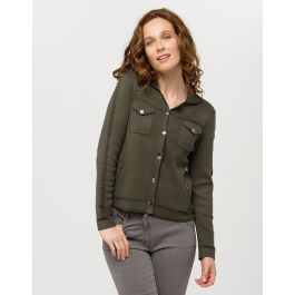 Veste Gilet Vert Kaki Christine Laure