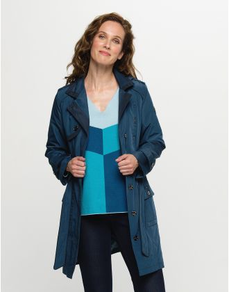 Parka trench bleu