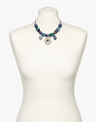 Collier bleu fantaisie