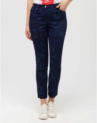 Pantalon bleu motifs 7/8e