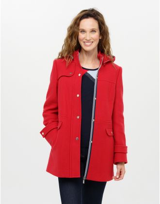 Manteau rouge 70% laine