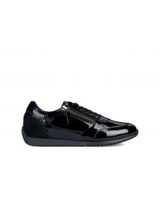 Baskets basses cuir noir