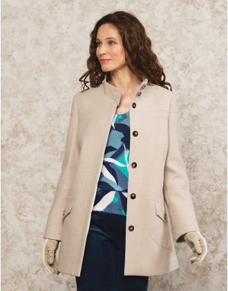 Manteau chic laine beige