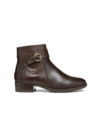 Bottines 100% cuir marron