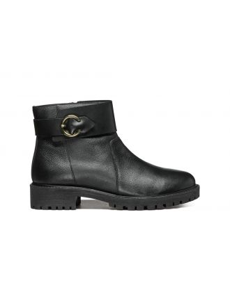 Bottines 100% cuir noir