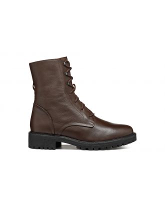 Bottines hautes cuir brun