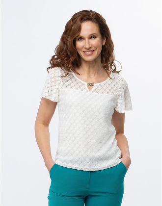 T-shirt en dentelle chic