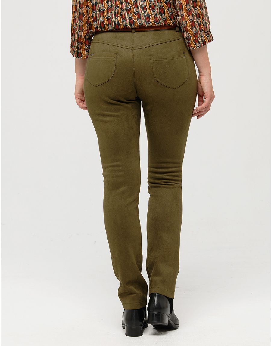 Pantalon suedine femme best sale