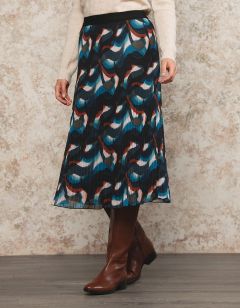 Jupe longue plissée motif new arrivals